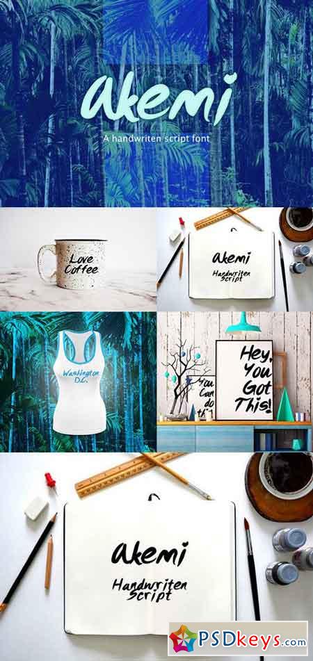 Akemi - Handwritten Script Font 1077226