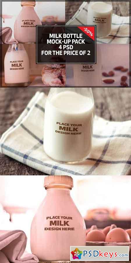 Milk Bottle Mock-up Pack#2 1083695