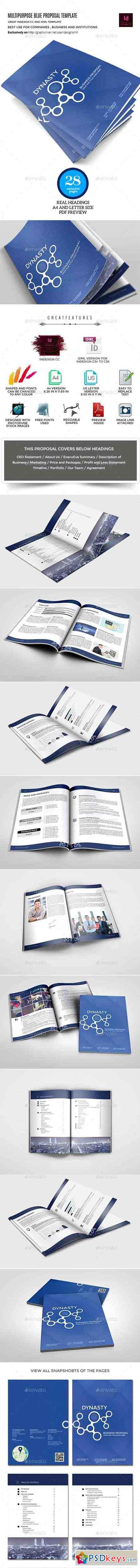 Dynasty Blue Business Proposal Templates 10121525