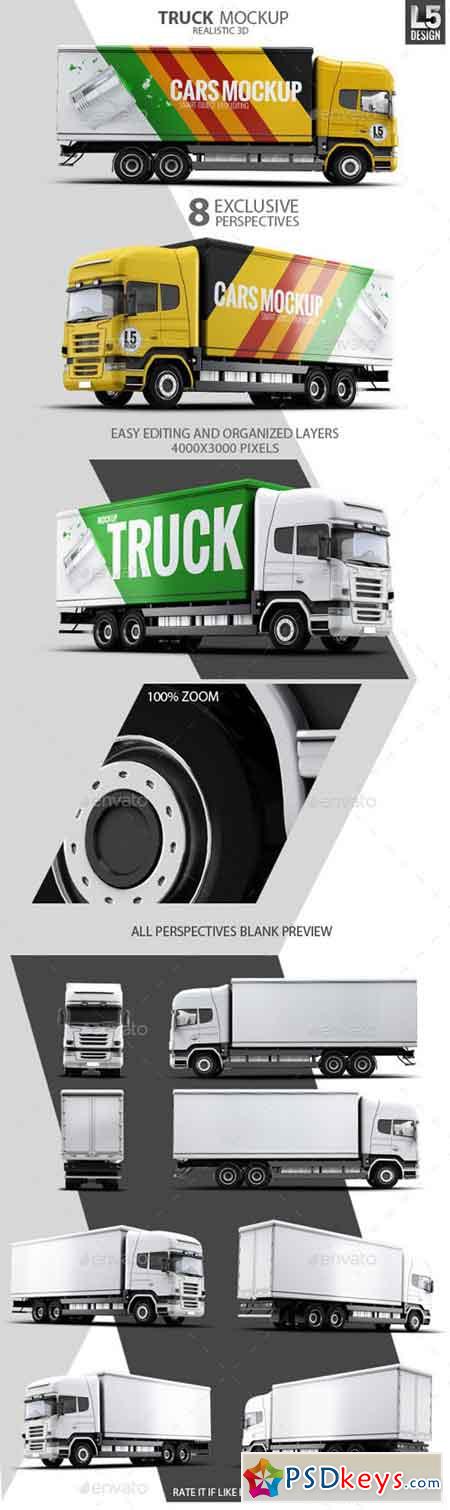 Download Cargo Truck Mock-Up 10269980 » Free Download Photoshop Vector Stock image Via Torrent Zippyshare ...