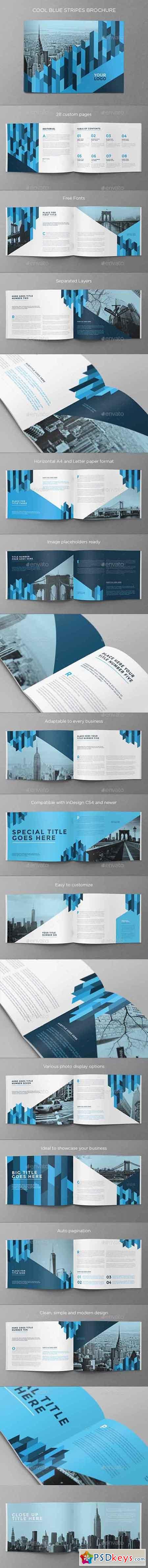 Cool Blue Stripes Brochure 14731552
