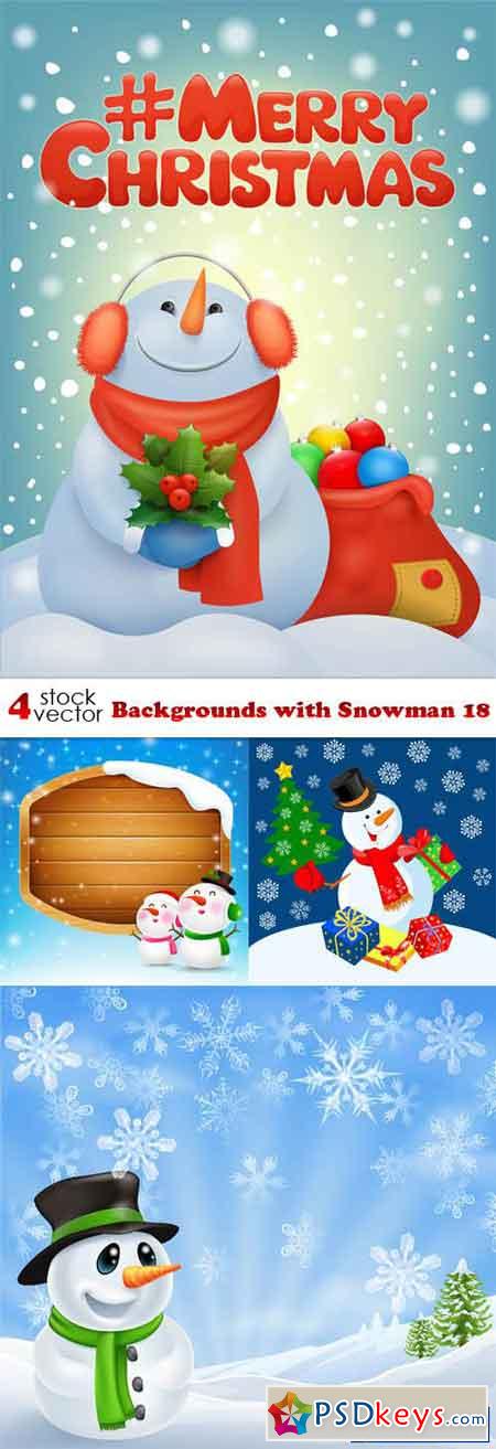 Backgrounds with Snowman 18