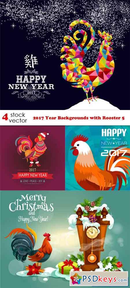 2017 Year Backgrounds with Rooster 5