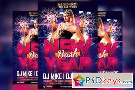 New Year Bash Flyer Template 1098822