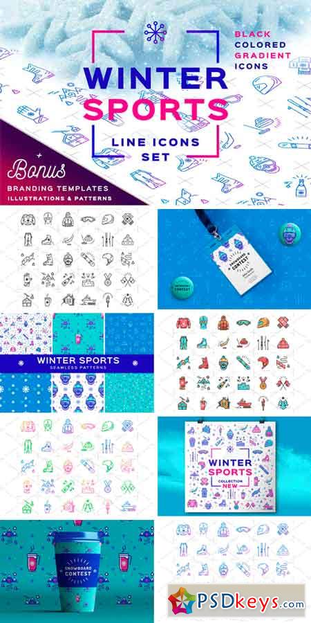 Winter Sport Icons Branding Graphics 1052853