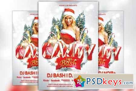 Candy Christmas Bash Party Flyer 1098312
