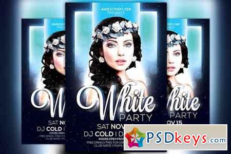 White Night Party Flyer Template 100568