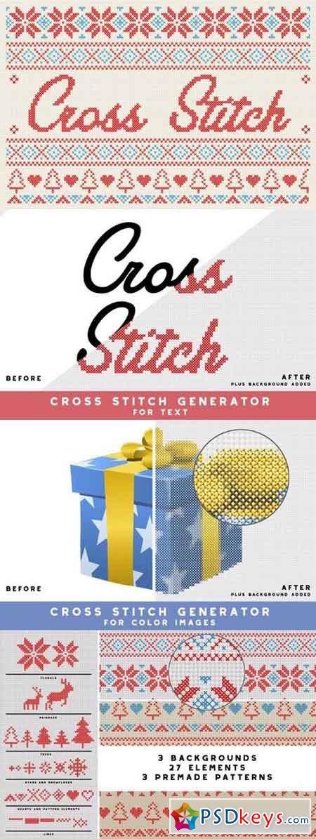 Christmas Cross Stitch Effect 1087677