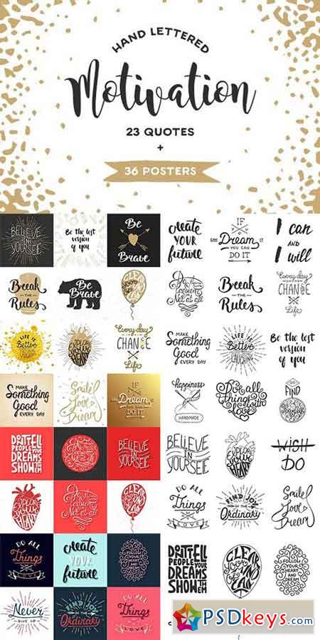 Motivational lettering and posters 1089297