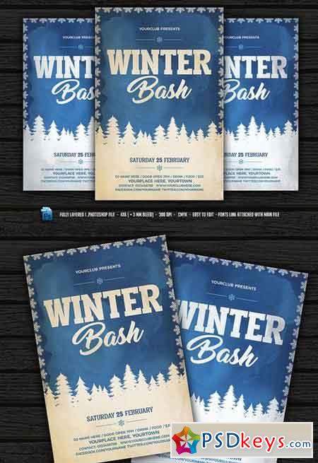 Vintage Winter Bash Flyer 1090872