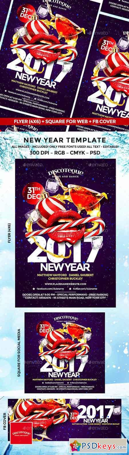 New Year Party Flyer 18843675
