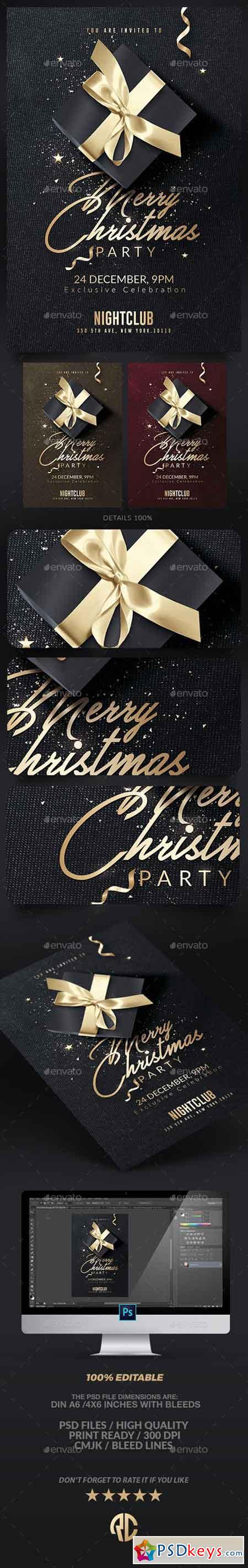 Classy Christmas Invitation Psd Flyer 18710775