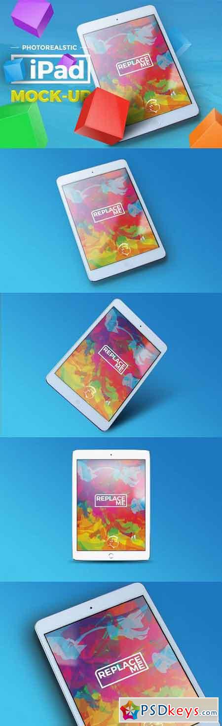 4 Photorealistic iPad Mock-up 1080984