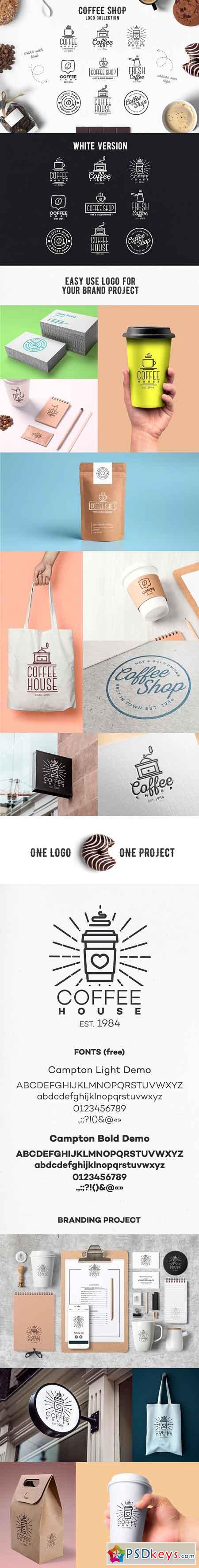 Coffee shop logo collection 1085245