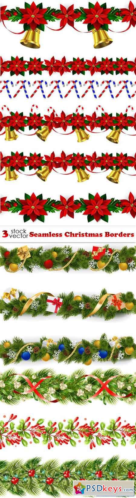 Seamless Christmas Borders