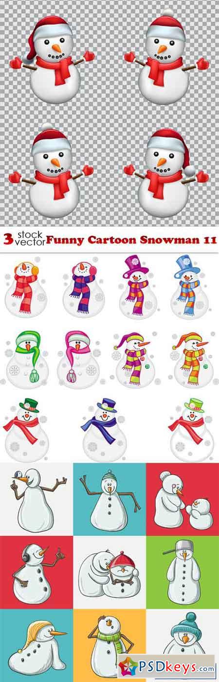Funny Cartoon Snowman 11