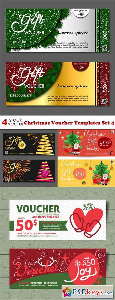 Christmas Voucher Templates Set 4