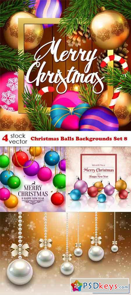 Christmas Balls Backgrounds Set 8
