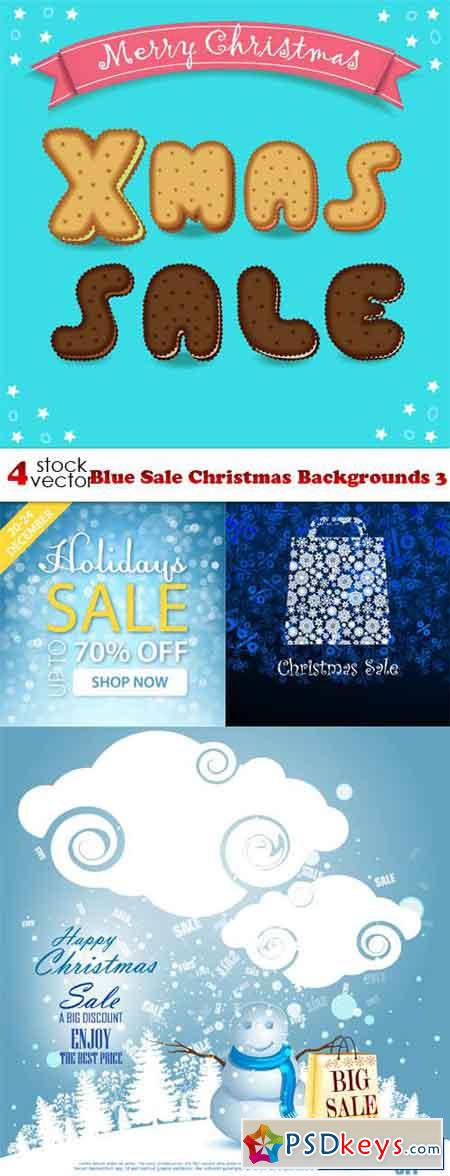 Blue Sale Christmas Backgrounds 3