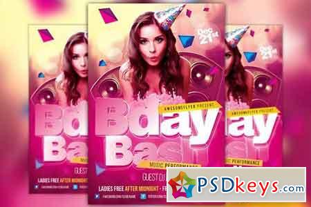 Bday Bash Flyer Template 1099360