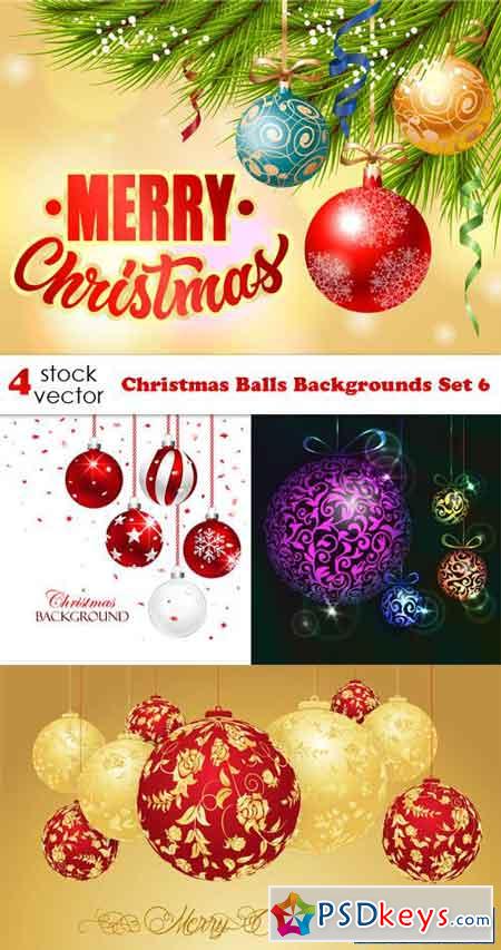 Christmas Balls Backgrounds Set 6