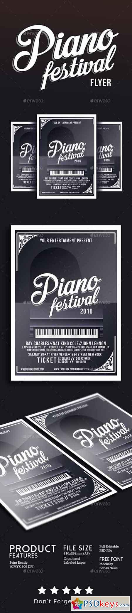 Piano Festival Flyer Template 17042507