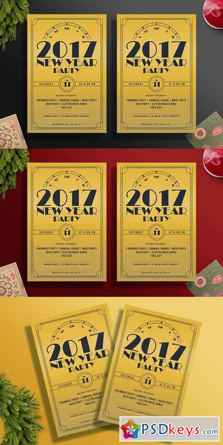 Golden New Year Flyer 1102734