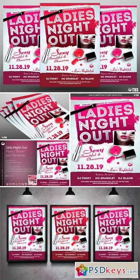 Girls Night Out Flyer Template 1108056