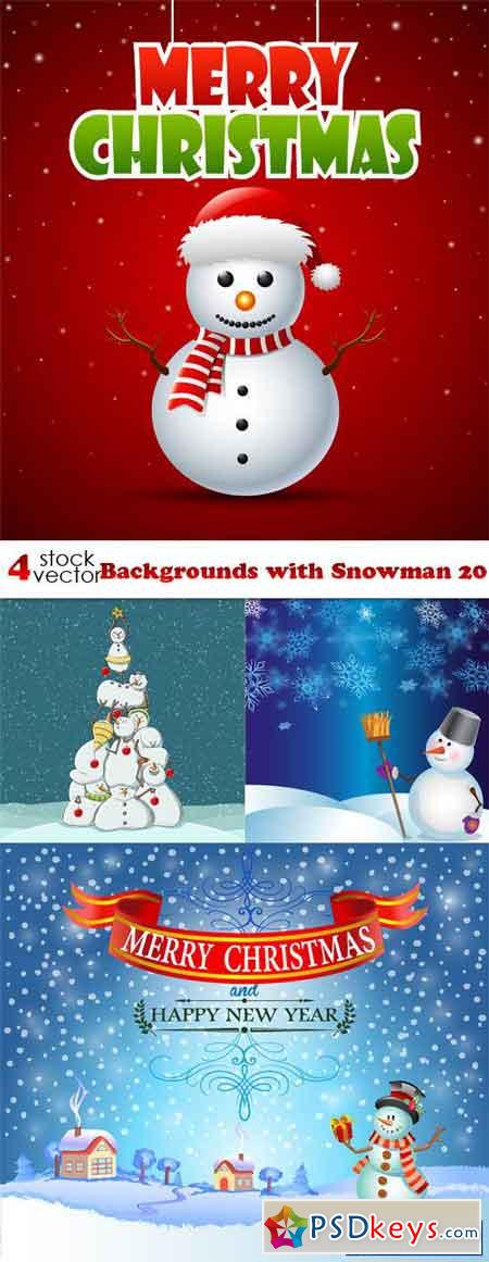 Backgrounds with Snowman 20