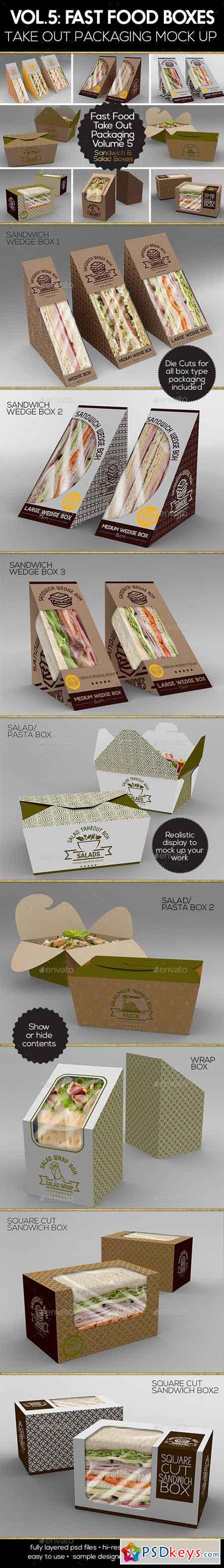 Fast Food Boxes Vol.5 Take Out Packaging Mock Ups 18337613