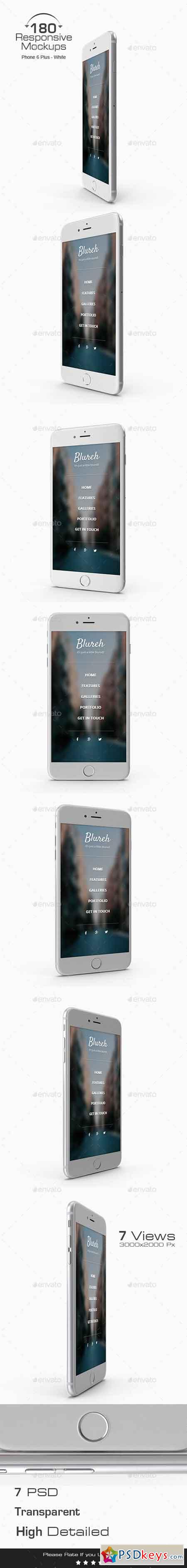 180 Responsive 3D Mockup Phone 6 Plus - White Edition 17554589