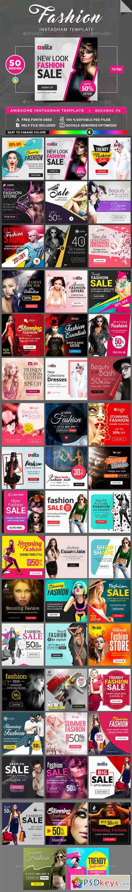 Fashion Instagram Templates - 50 Designs 18675537