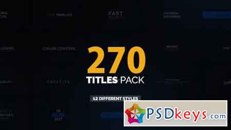 270 Titles Pack 19035013 - After Effects Projects