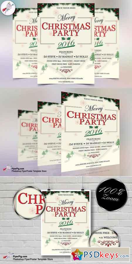 Christmas Party 2016 Flyer Template 1112392