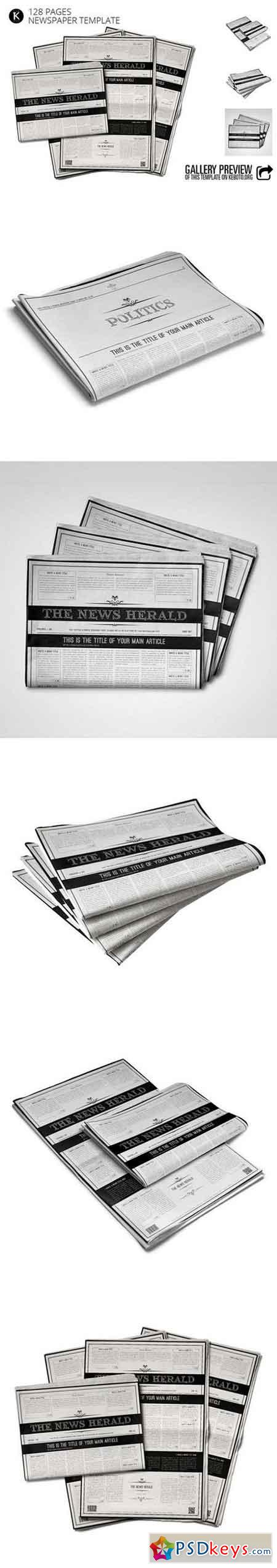 128 Pages Newspaper Template 1040767