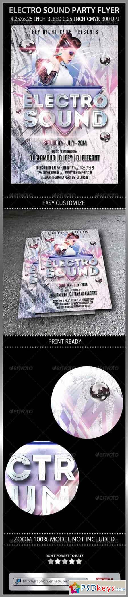 Electro Sound Party Flyer 8178696