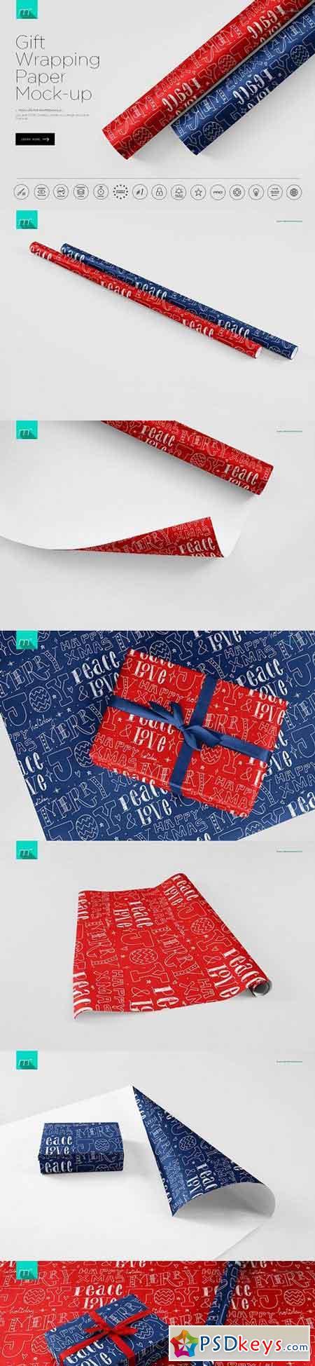 Gift Wrapping Paper Mock-up 1100717