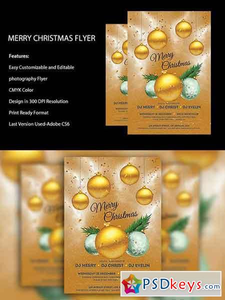 Merry Christmas Flyer Template 1070945