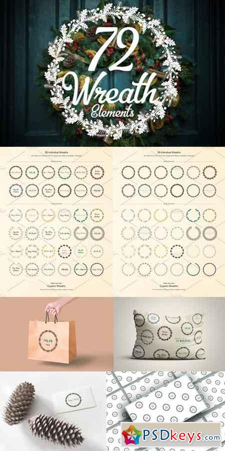 Christmas Wreaths Collection of 72 1107651