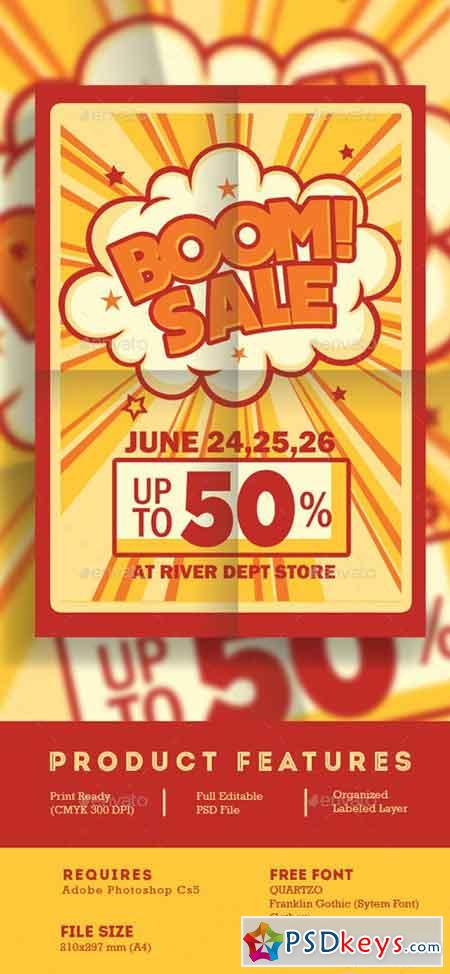 Retro Boom Sale Promotion Flyer 16670132