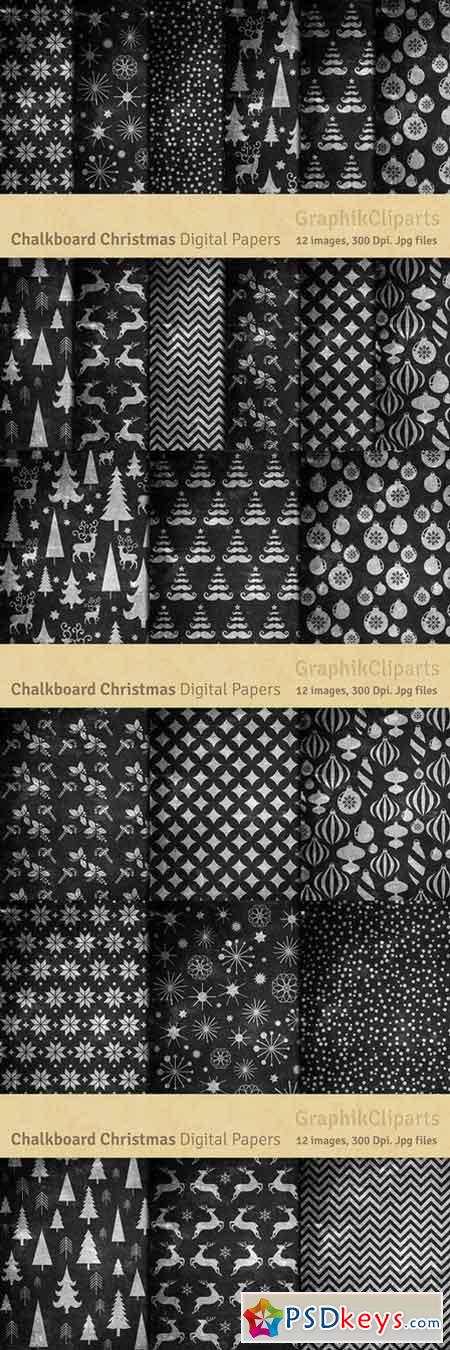 Chalk Grunge Gold Christmas Papers 941291