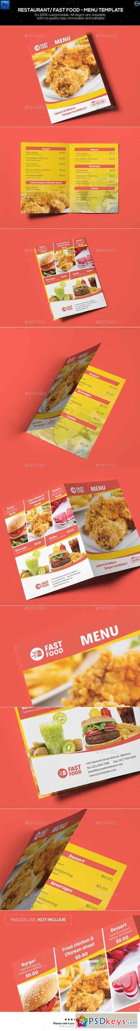 Restaurant Fast Food - Menu Template 12348395