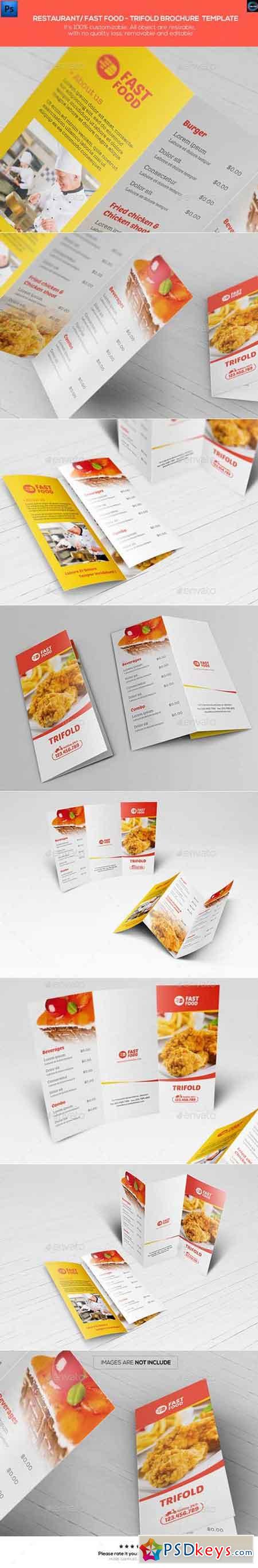 Restaurant Fast Food - Trifold Brochure Template 12348507