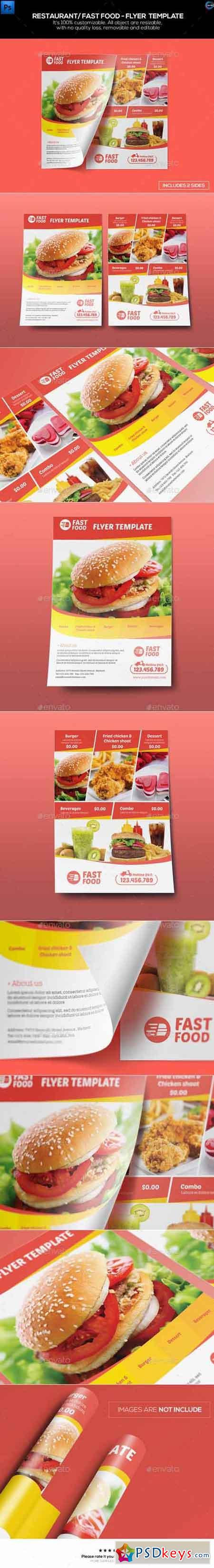 Restaurant Fast Food - Flyer Template 12348291