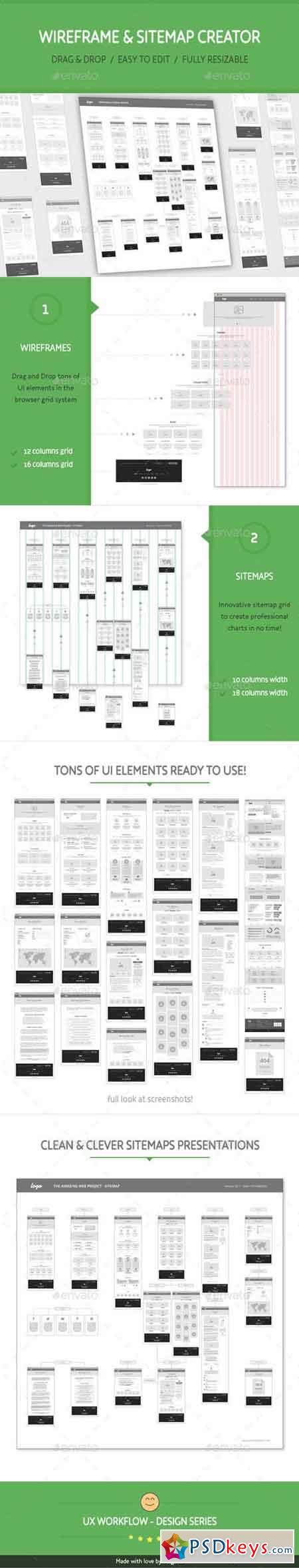 UX Workflow - Wireframe and Sitemap Creator 18406253