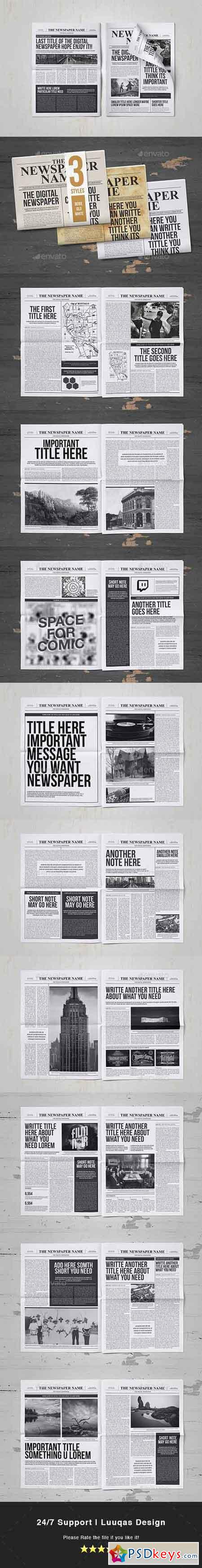 Classy Newspaper Indesign Template 17574410