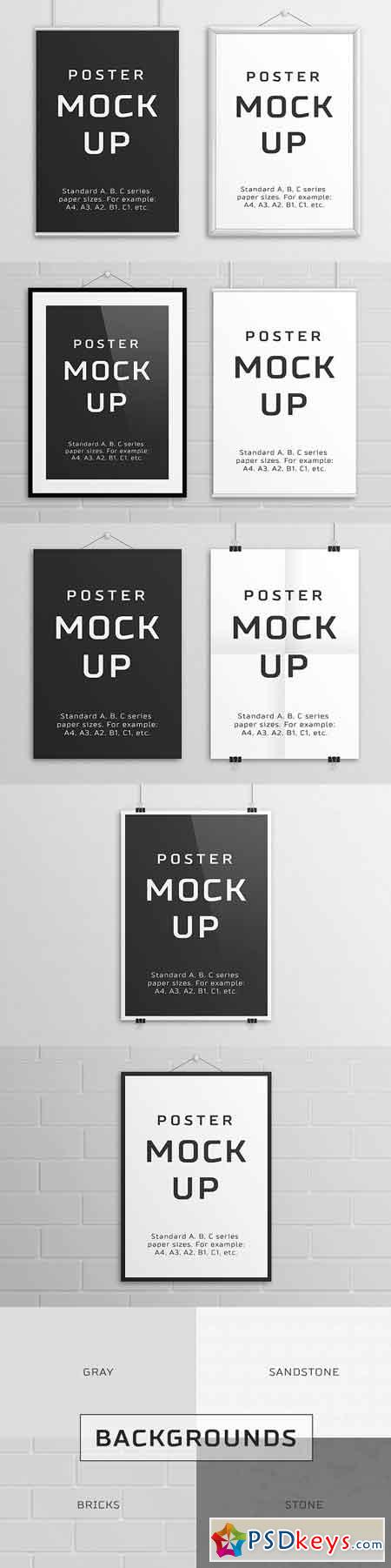Poster Mock Up – A B C Paper Sizes 1122951