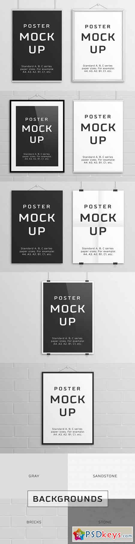 Poster Mock Up  A B C Paper Sizes 1122951