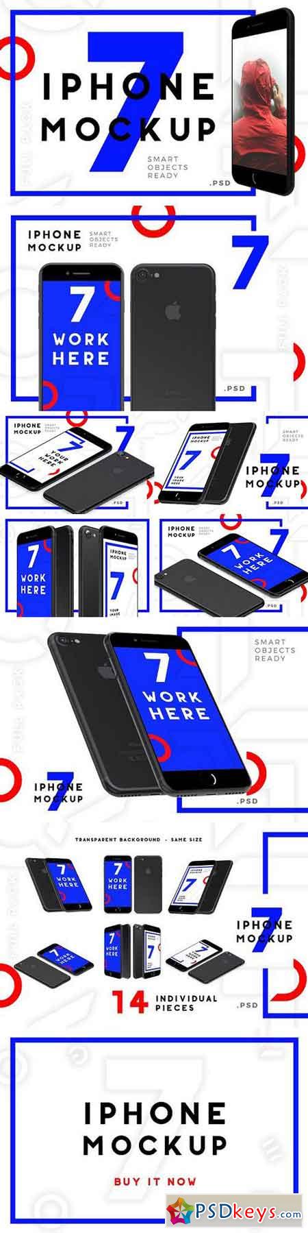 Mockup Iphone 7 Full Mock-up Pack 1104988