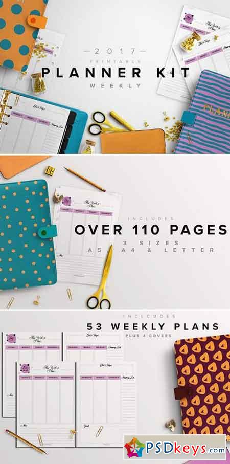 2017 Weekly Planner Kit -3 Sizes 1137915